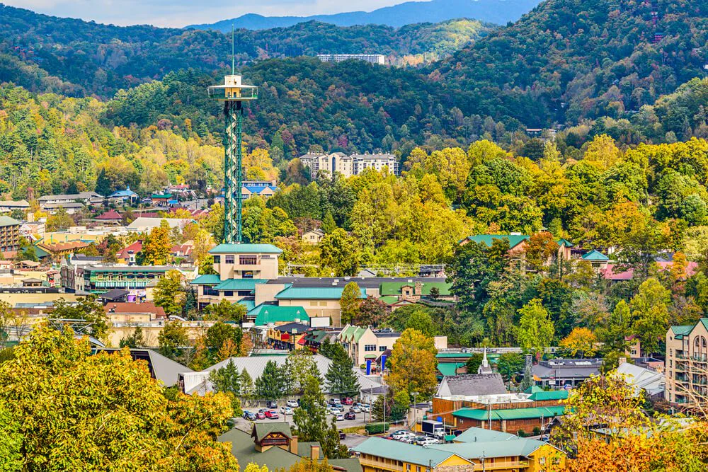 Great Smoky Mountains vacation gateways map view