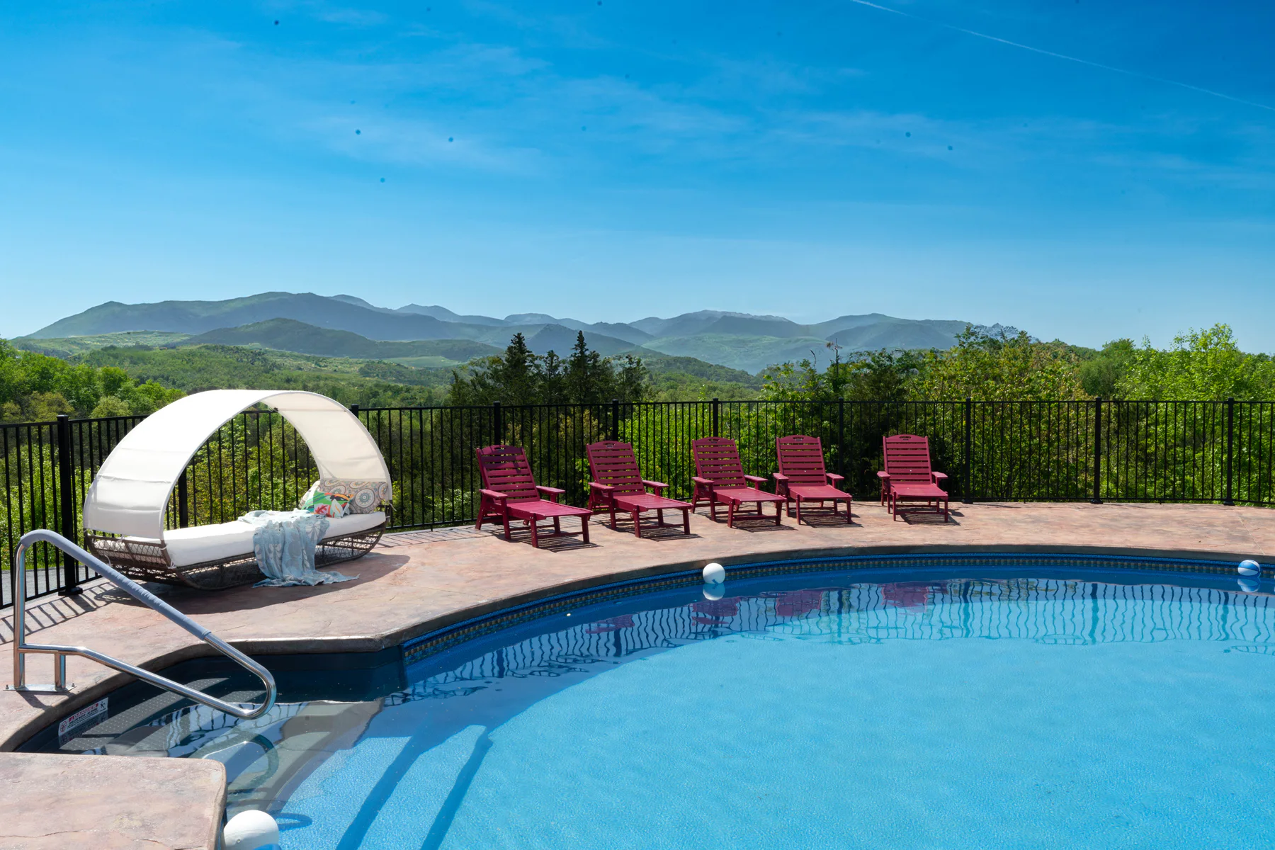 Smoky Mountain Yurt vacation rental with mountain panorama